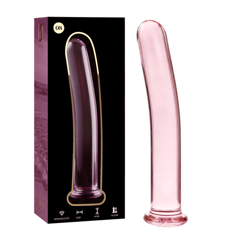 Gode anal en verre borosilicate rose 14,5 cm — NEBULA SERIES BY IBIZA