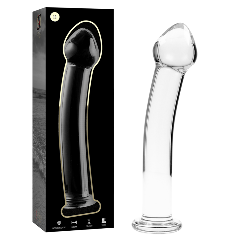 Gode en verre borosilicate clair 16 cm — Nebula Series by Ibiza