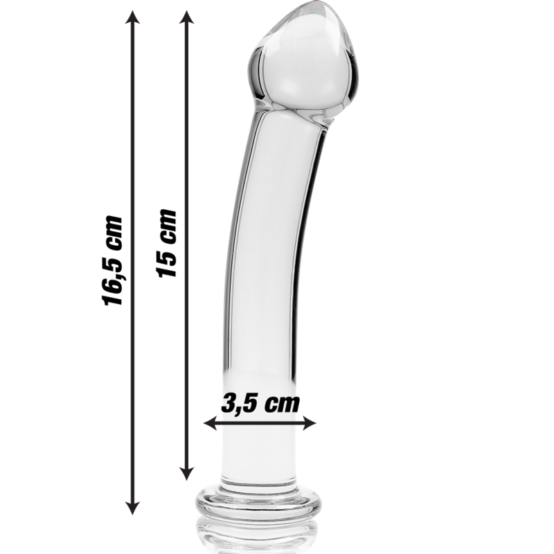 Gode en verre borosilicate clair 16 cm — Nebula Series by Ibiza