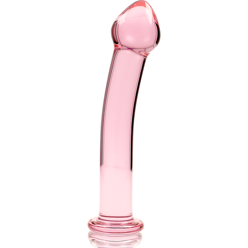Gode en verre borosilicate design élégant rose 16 cm — NEBULA SERIES BY IBIZA
