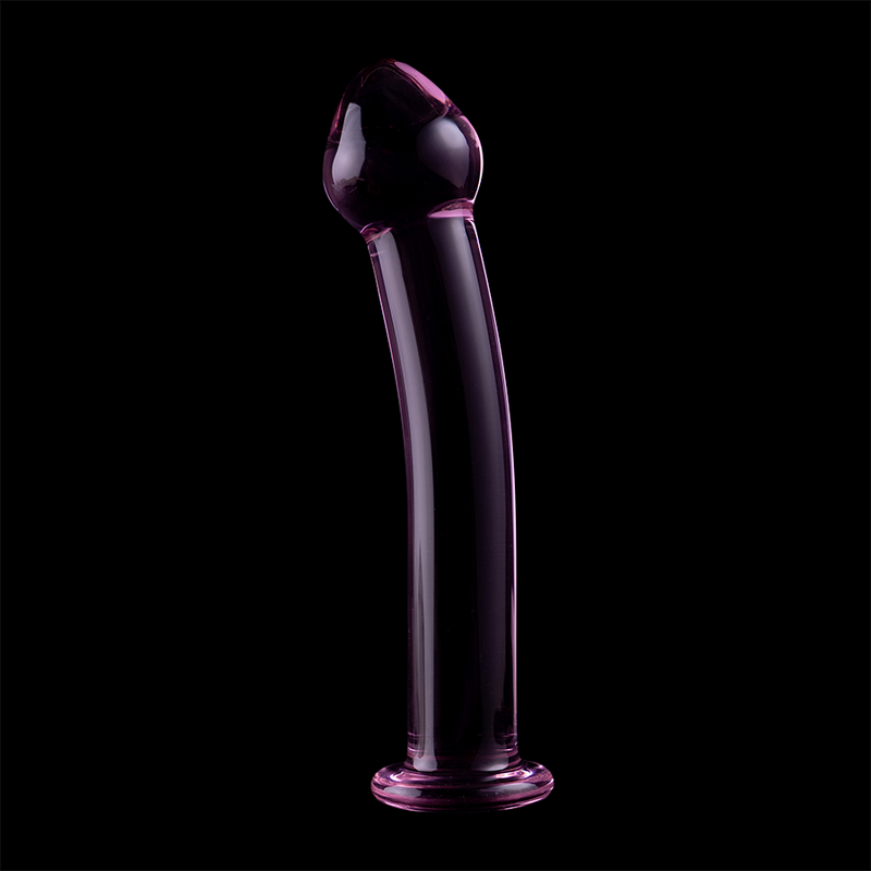 Gode en verre borosilicate design élégant rose 16 cm — NEBULA SERIES BY IBIZA