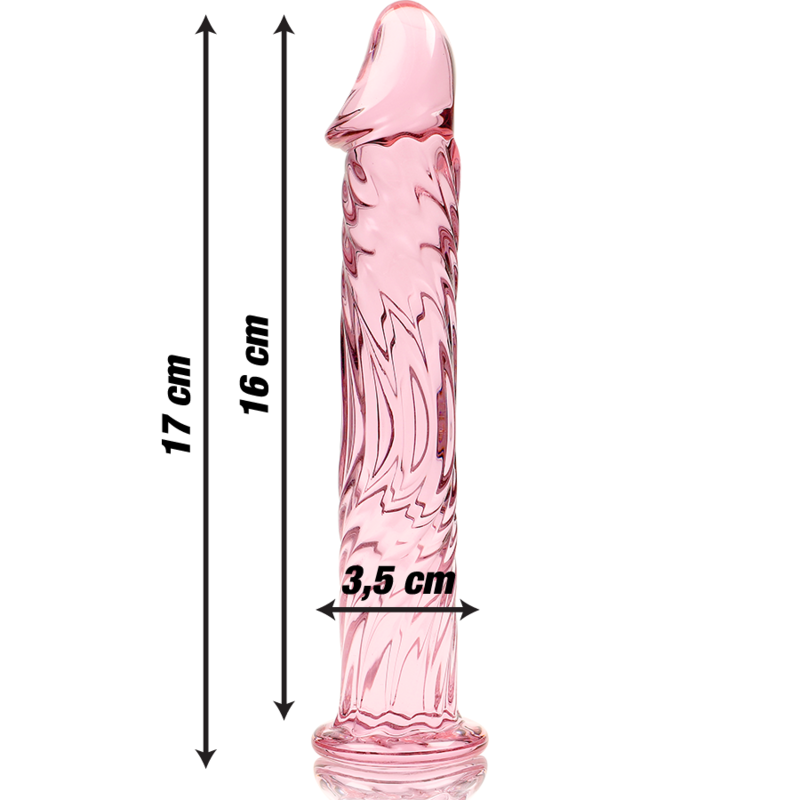 Gode en verre borosilicate rose 17 cm — NEBULA SERIES BY IBIZA