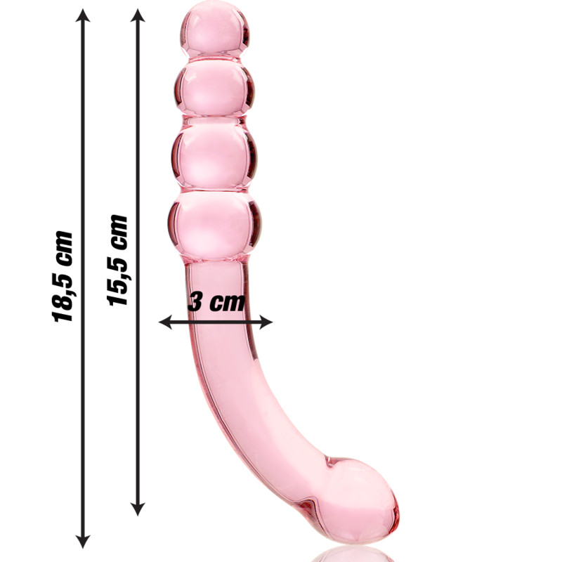 Gode en verre borosilicate rose 18.5 cm — NEBULA SERIES BY IBIZA