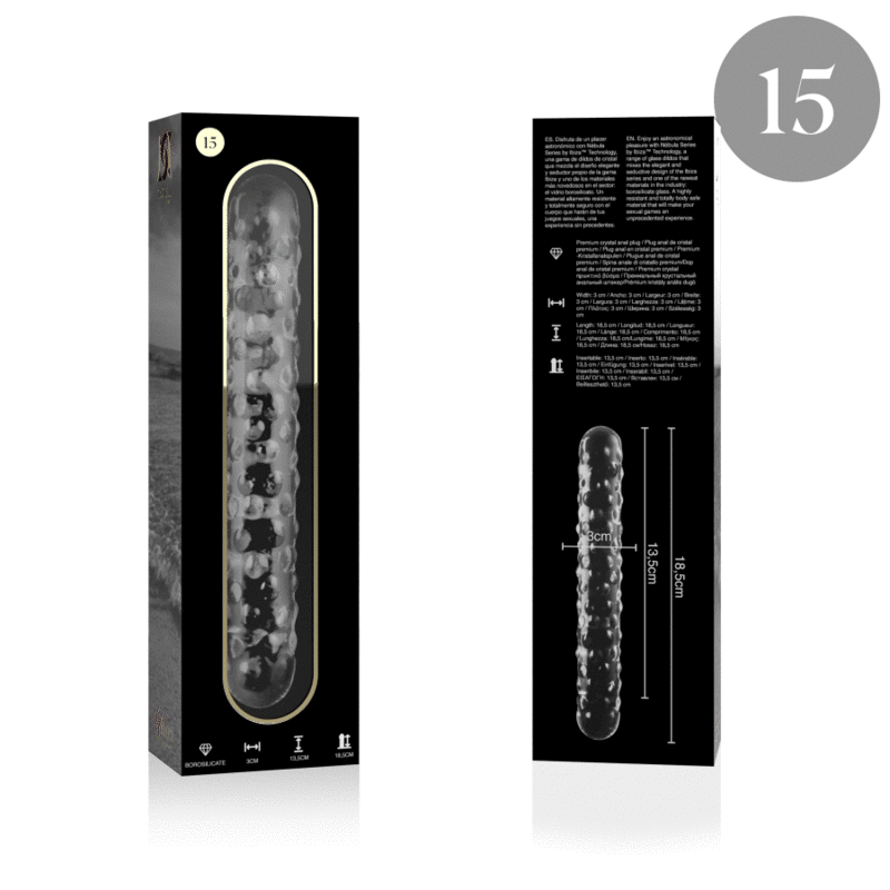 Plug anal en verre borosilicate clair — NEBULA SERIES BY IBIZA