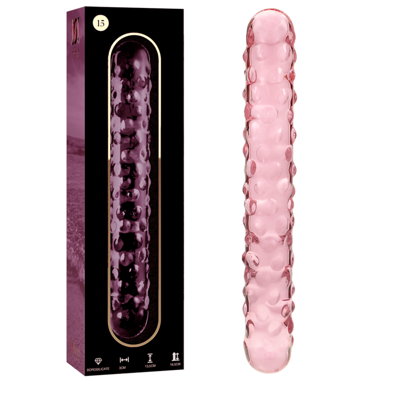 Gode en verre borosilicate rose 18.5 cm — NEBULA SERIES BY IBIZA