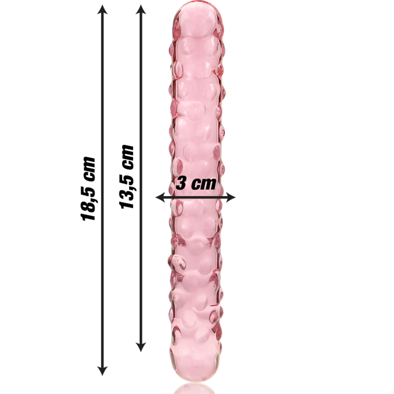 Gode en verre borosilicate rose 18.5 cm — NEBULA SERIES BY IBIZA