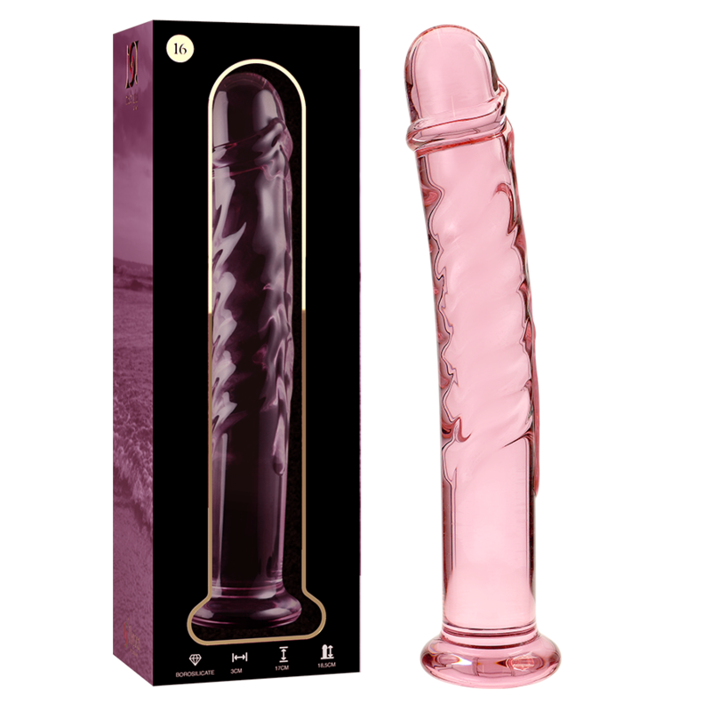 Gode en verre borosilicate rose 18,5 cm — NEBULA SERIES BY IBIZA