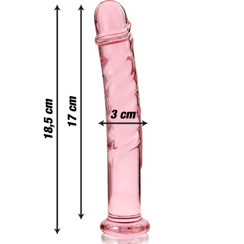 Gode en verre borosilicate rose 18,5 cm — NEBULA SERIES BY IBIZA