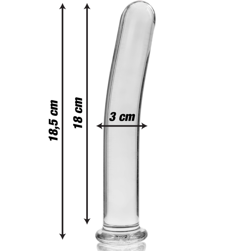 Gode en verre borosilicate clair 18,5 cm — NEBULA SERIES BY IBIZA