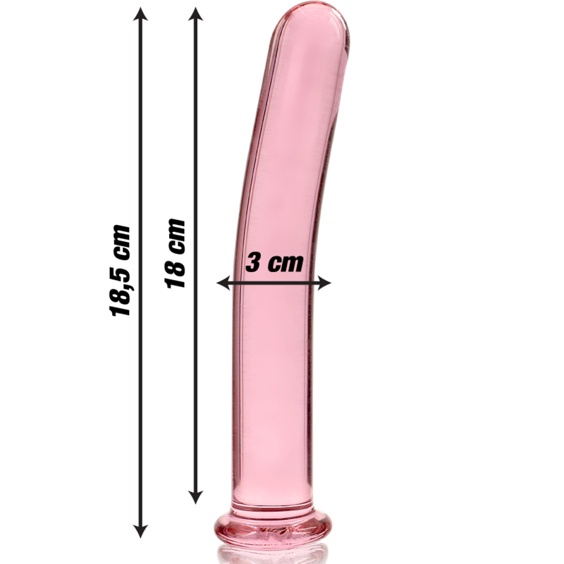 Gode en verre borosilicate rose 18.5 cm — NEBULA SERIES BY IBIZA