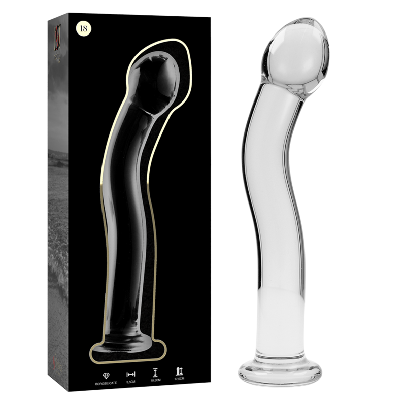 Dildo en verre borosilicate clair 18.5 cm — NEBULA SERIES BY IBIZA