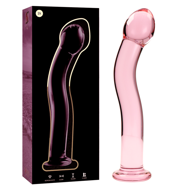 Gode en verre borosilicate rose 18,5 cm — NEBULA SERIES BY IBIZA