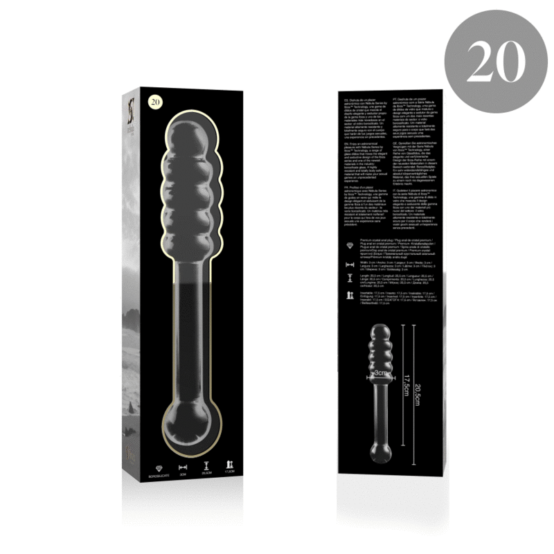 Transparenter Borosilikat-Glas-Dildo — NEBULA SERIES BY IBIZA