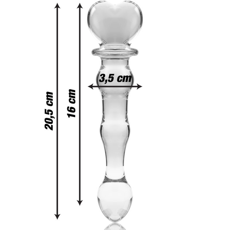 Gode en verre borosilicate clair 20,5 cm, diamètre 3,5 cm — NEBULA SERIES BY IBIZA