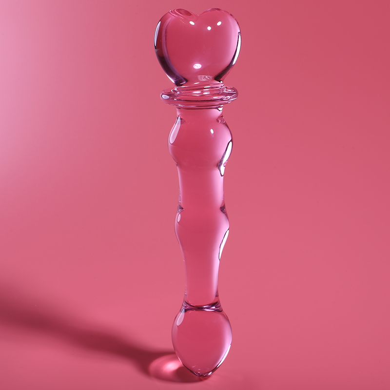 Dildo in vetro borosilicato rosa 20.5 cm — SERIE NEBULA BY IBIZA