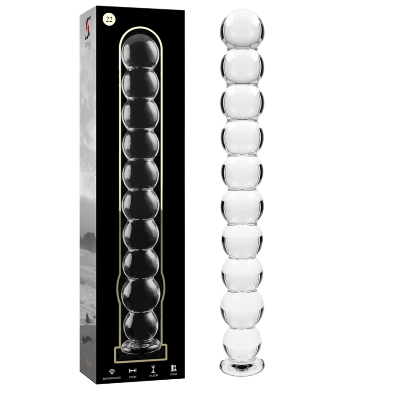Godemichet en verre borosilicate transparent 21.5 cm — NEBULA SERIES BY IBIZA