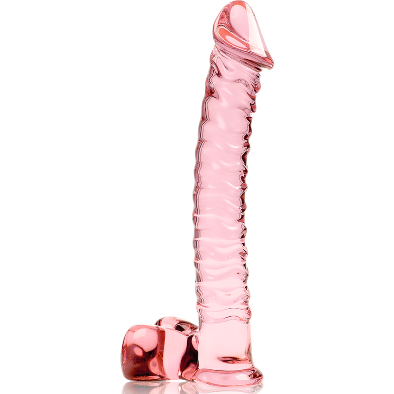 Dildo en verre borosilicate rose 21.5 cm — NEBULA SERIES BY IBIZA