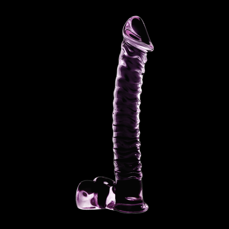 Dildo en verre borosilicate rose 21.5 cm — NEBULA SERIES BY IBIZA