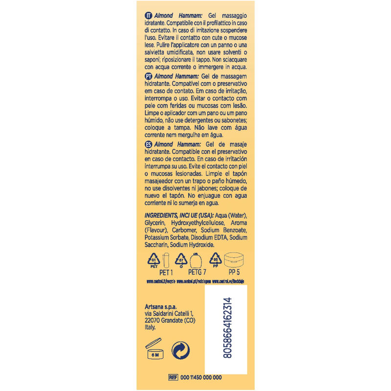 Gel de massage hammam aux amandes 3 en 1 — CONTROL LUBES