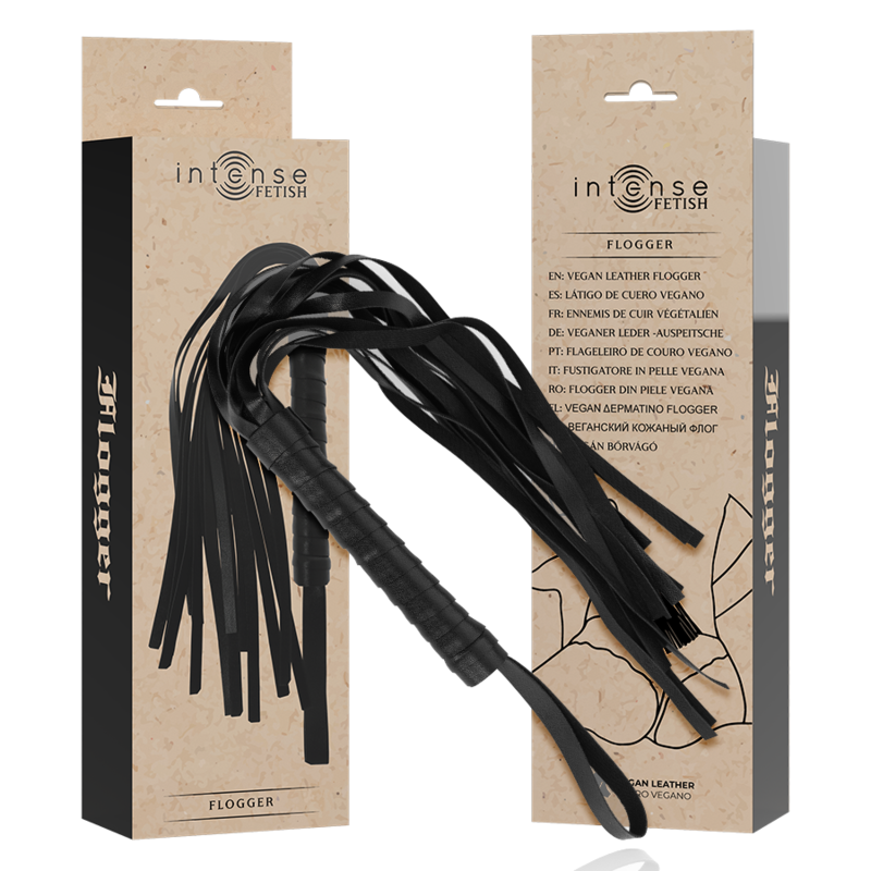 Fouet fétichiste en cuir végétalien — INTENSE FETISH