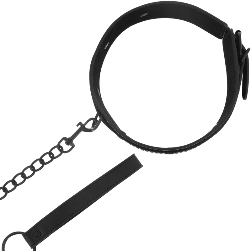 Collier bondage en cuir vegan réglable — INTENSE FETISH