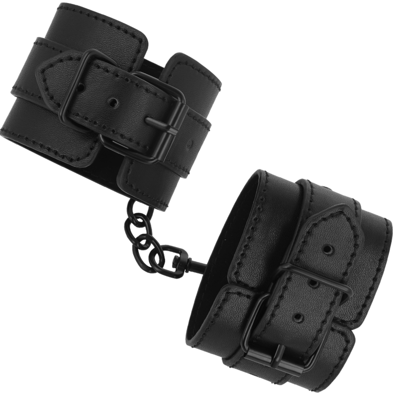 Menottes en cuir végétalien réglables — INTENSE FETISH