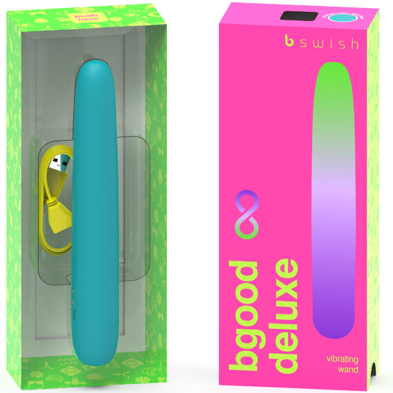 Vibrateur Bgood Infinite Deluxe en silicone bleu satiné — B SWISH