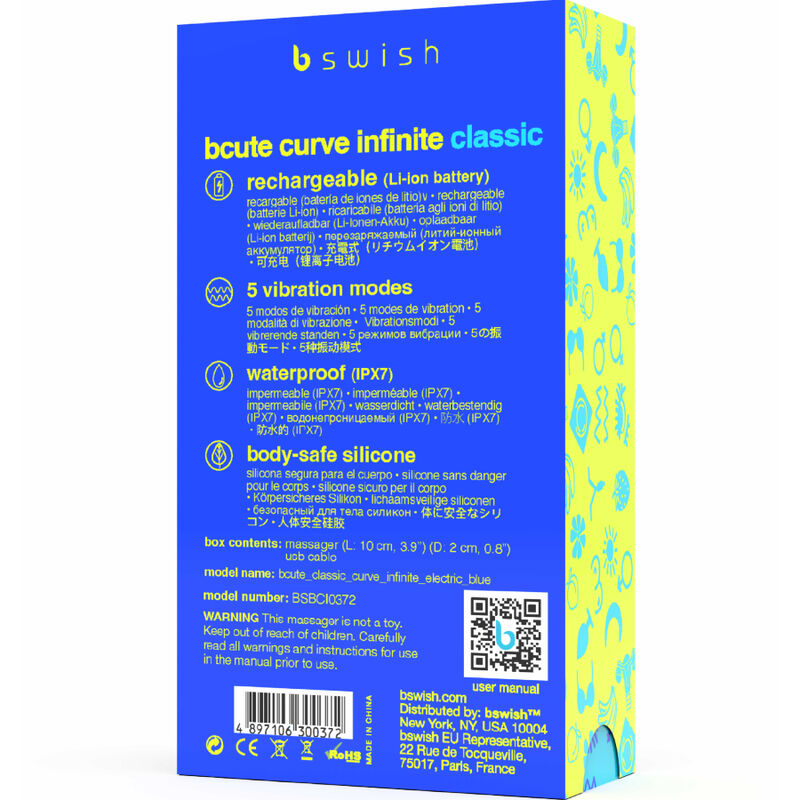 Vibrateur courbe rechargeable Infinity Classic — B SWISH