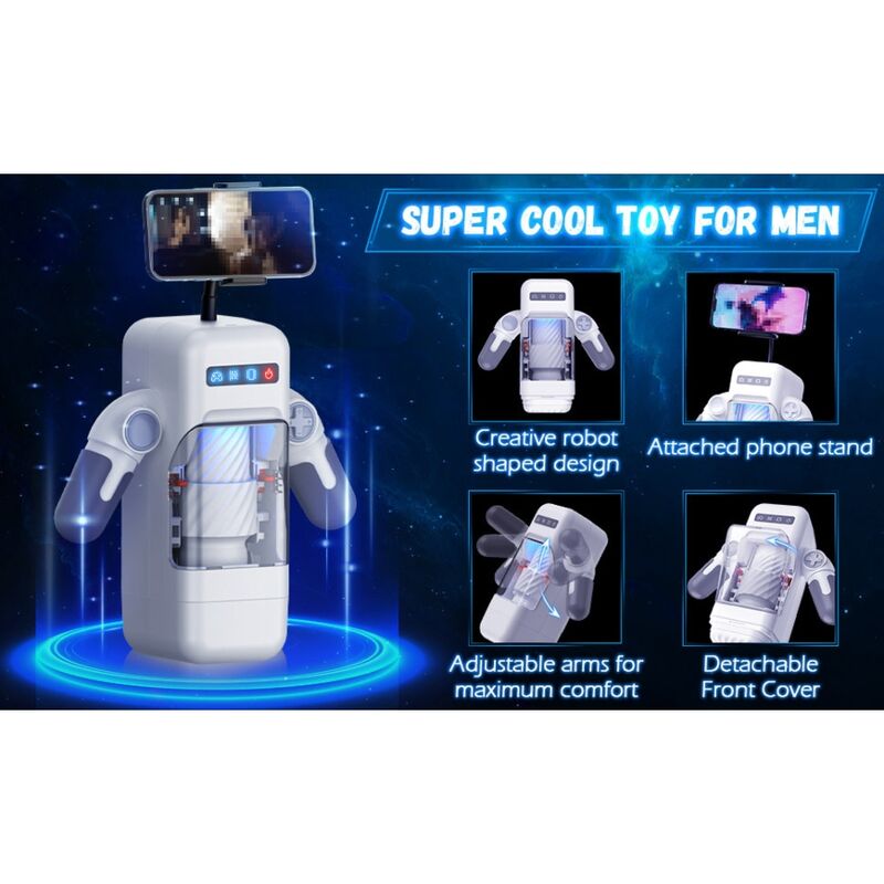 Automatischer vibrierender und beheizter Masturbator mit Smartphone-Halter — BAILE FOR HIM