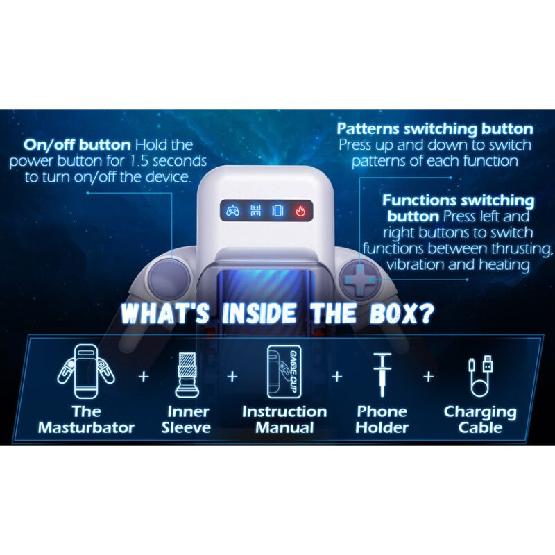 Automatischer vibrierender und beheizter Masturbator mit Smartphone-Halter — BAILE FOR HIM
