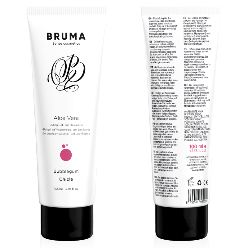 Gel glissant à l'aloe vera saveur bubblegum 100 ml — BRUMA