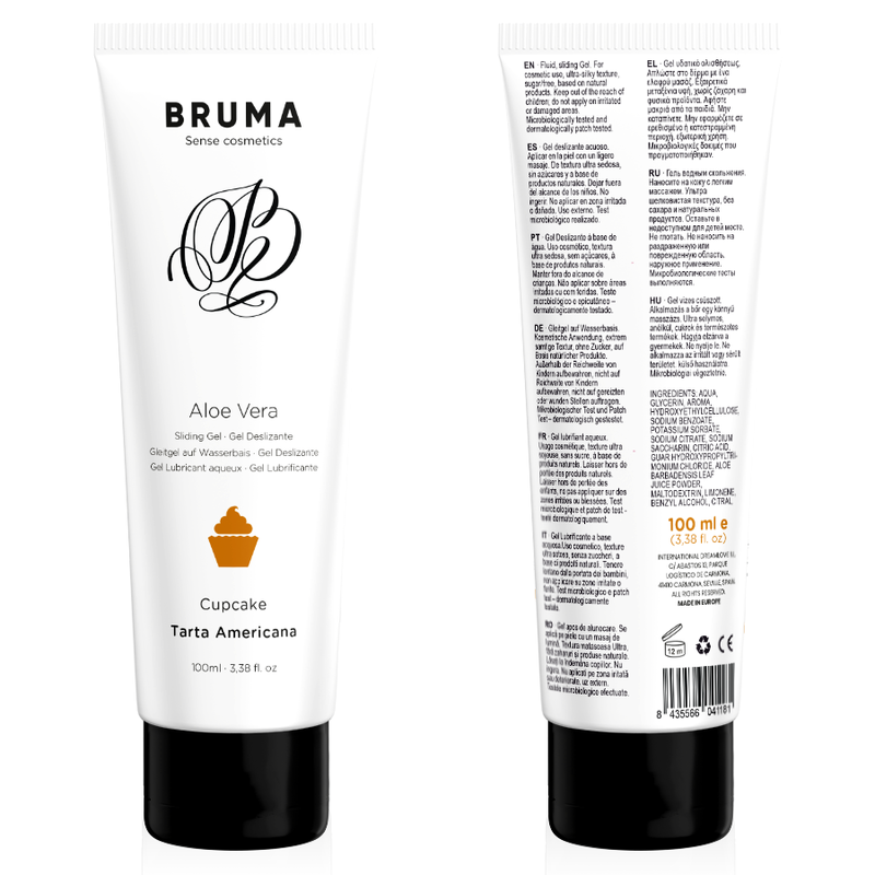 Gel glissant à l'aloe vera saveur cupcake — BRUMA