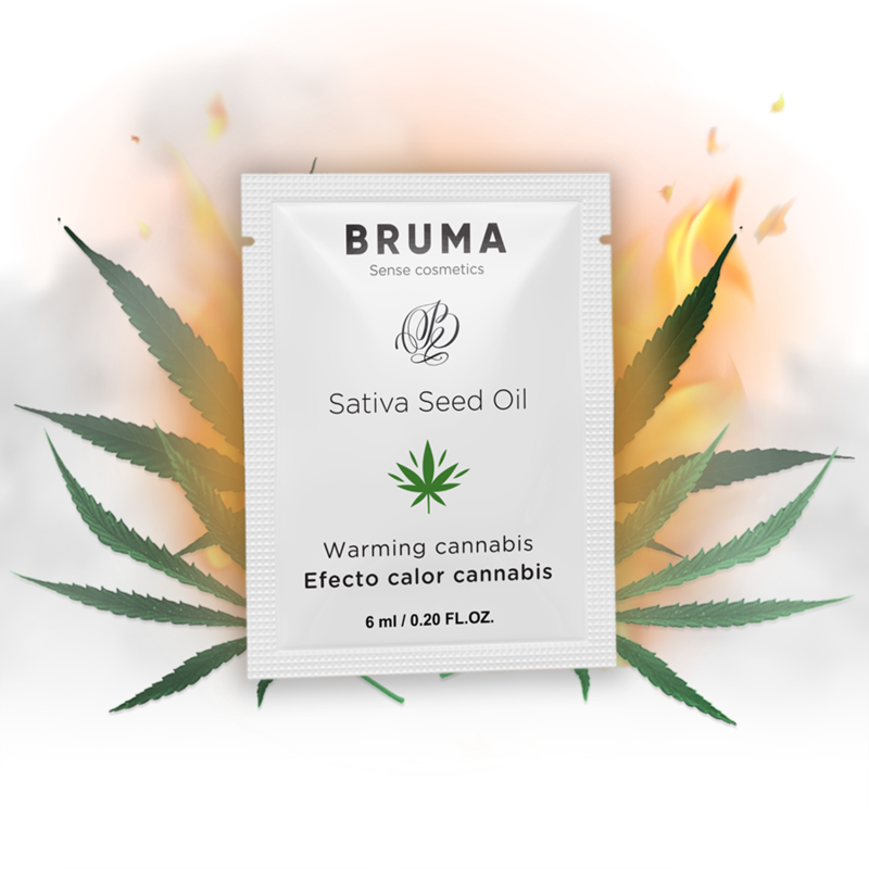 Gel glissant réchauffant à l'huile de graines de sativa et arôme cannabis — BRUMA