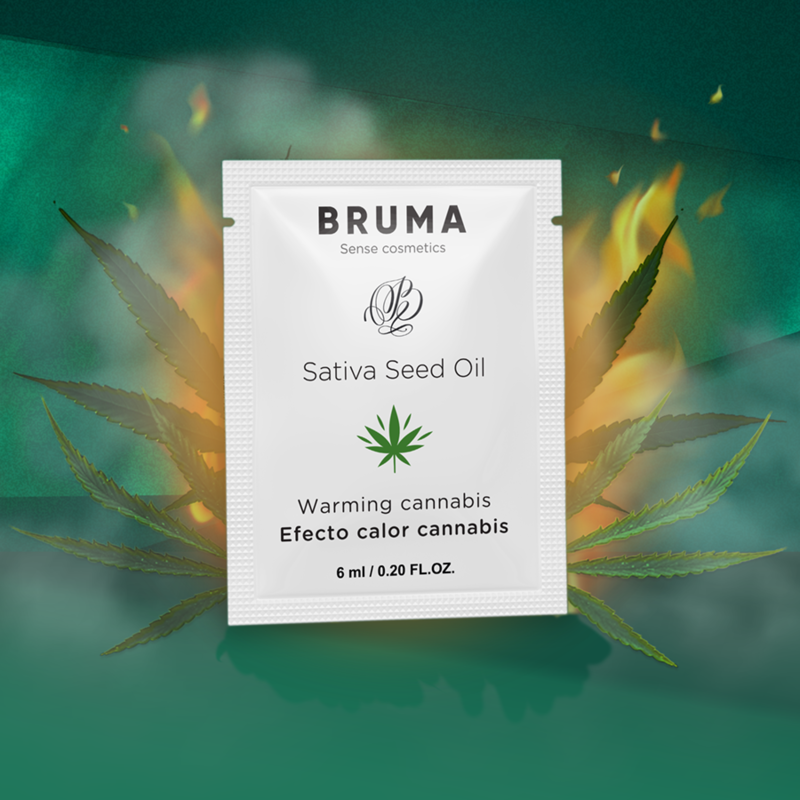 Gel glissant réchauffant à l'huile de graines de sativa et arôme cannabis — BRUMA