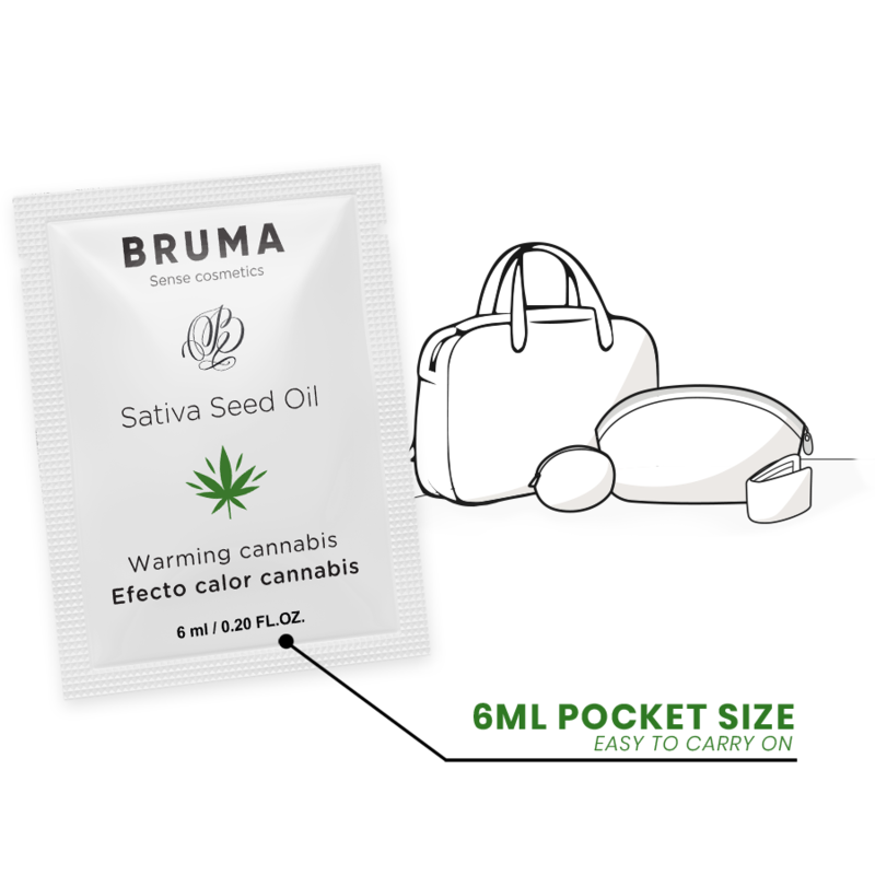 Gel glissant réchauffant à l'huile de graines de sativa et arôme cannabis — BRUMA