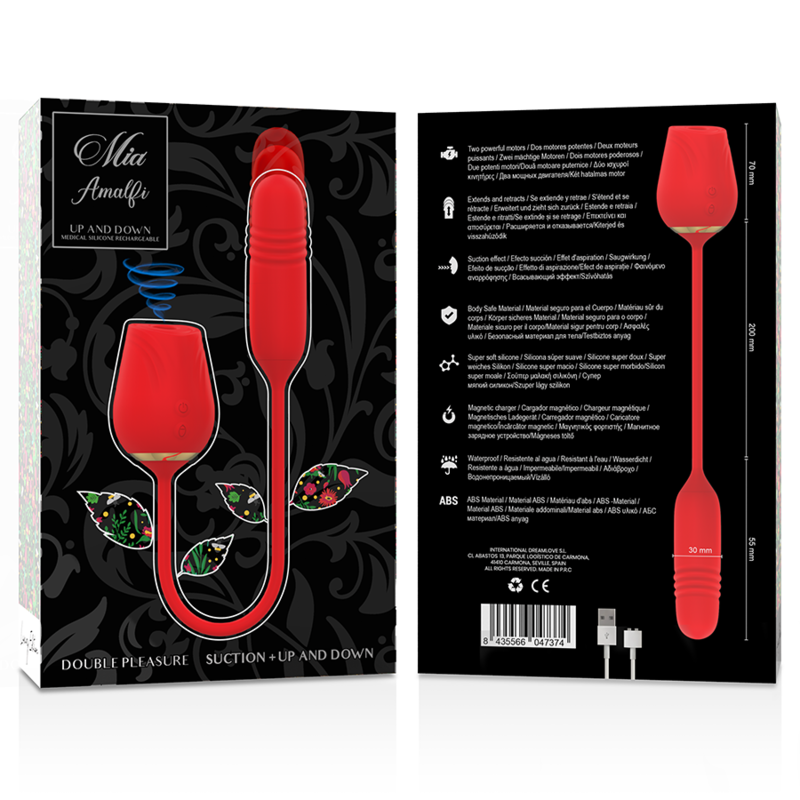 Double masseur vibrant et anal haut et bas — MIA
