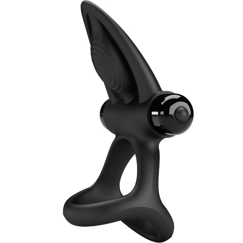 Anneau vibrant couple 10 vibrations silicone noir — PRETTY LOVE MALE