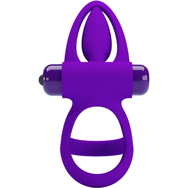 Anneau vibrant silicone violet 10 modes — PRETTY LOVE MALE