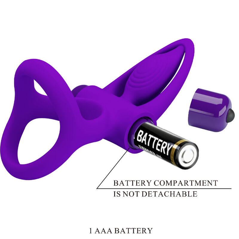 Anneau vibrant silicone violet 10 modes — PRETTY LOVE MALE