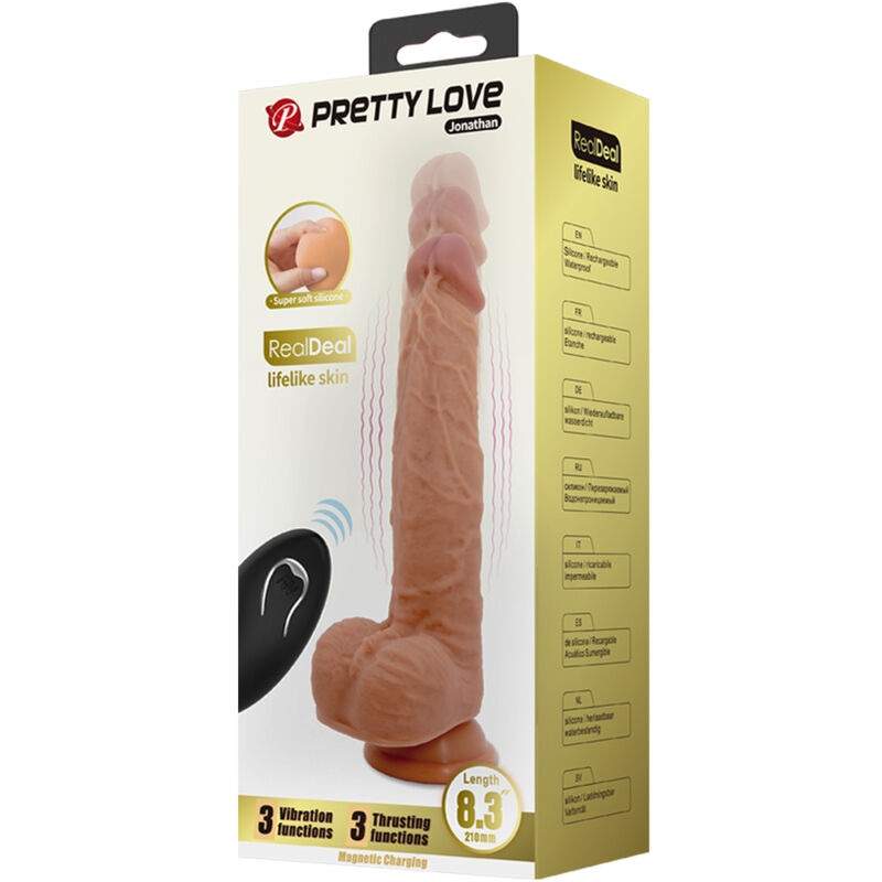 Vibromasseur réaliste télécommandé Jonathan 21 cm — PRETTY LOVE HIGH GRADE
