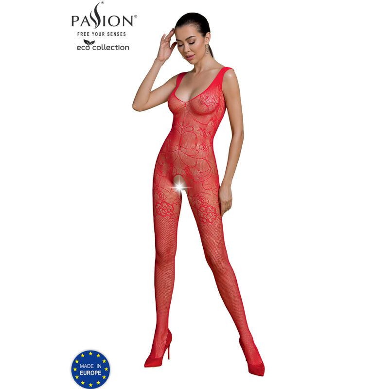 bodystocking rouge éco-responsable — PASSION WOMAN BODYSTOCKINGS