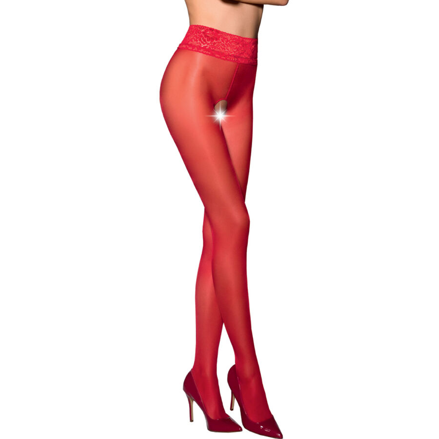 Bas dentelle 3/4 30 den avec ouverture — PASSION WOMAN GARTER & STOCK