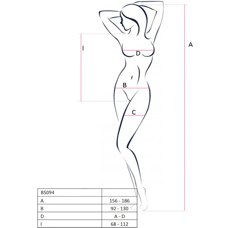 Bedruckter Bodystocking in Einheitsgröße — Passion Woman Bodystockings