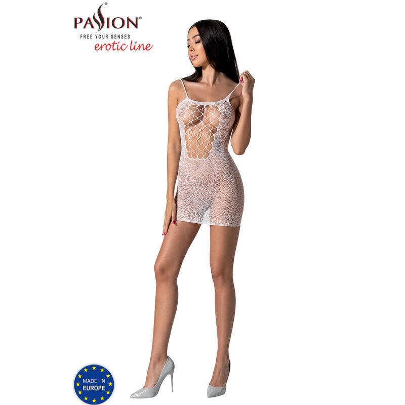 Body stocking blanc imprimé taille unique — PASSION WOMAN BODYSTOCKINGS