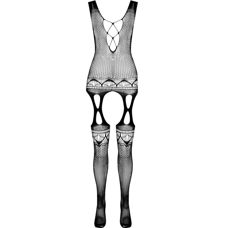 Bodystocking résille imprimé noir taille unique — PASSION WOMAN BODYSTOCKINGS