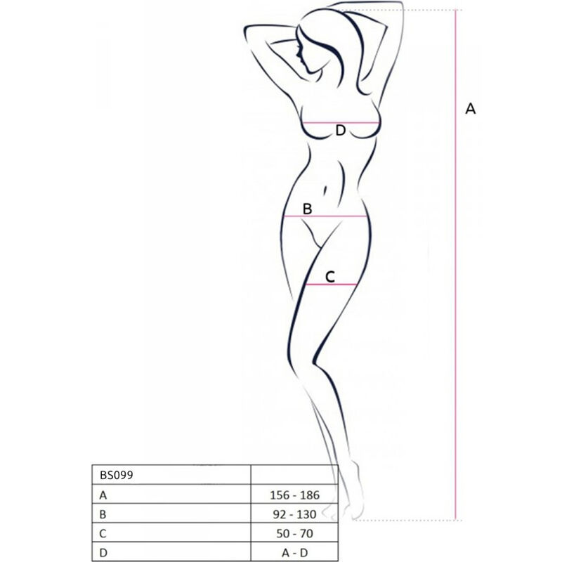 Bodystocking résille imprimé noir taille unique — PASSION WOMAN BODYSTOCKINGS