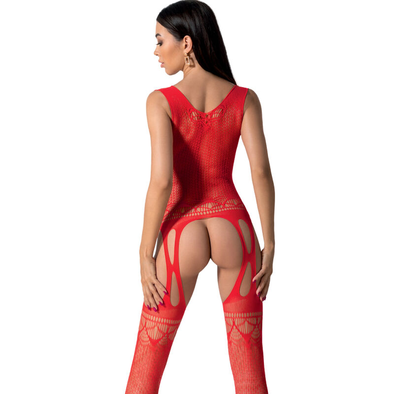 Body résille imprimé passion rouge — PASSION WOMAN BODYSTOCKINGS