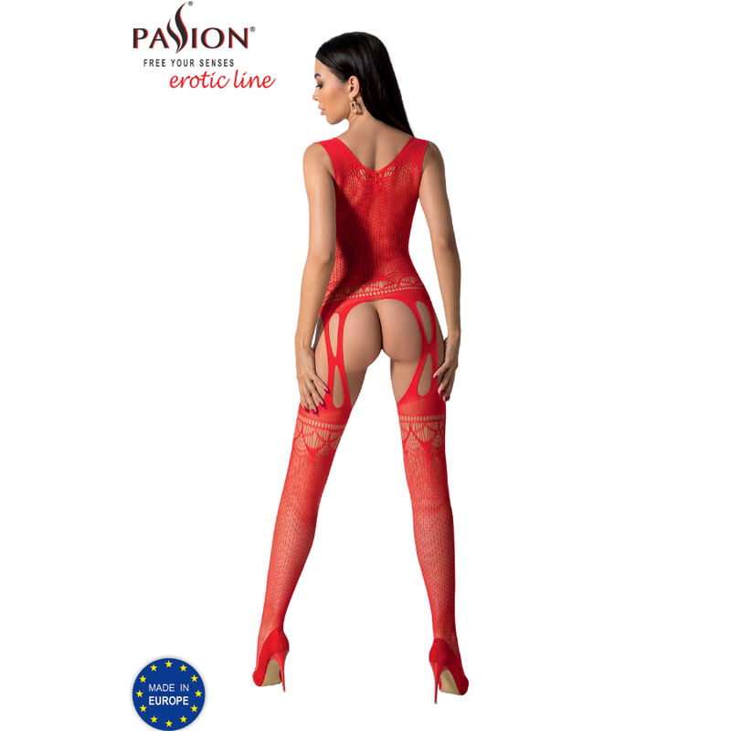 Body résille imprimé passion rouge — PASSION WOMAN BODYSTOCKINGS