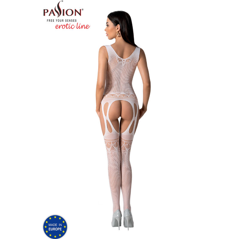 Bodystocking en résille blanc taille unique — PASSION WOMAN BODYSTOCKINGS