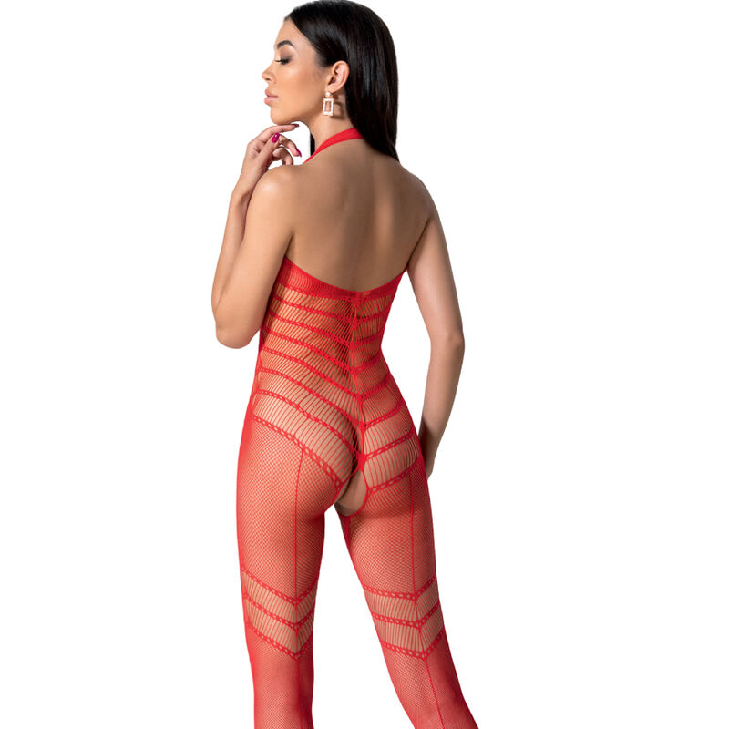 Bodystocking résille imprimé rouge — PASSION WOMAN BODYSTOCKINGS